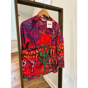 Cycology See Me Womens Long Sleeve Base Layer Graffiti Cycling Top Multicolor L